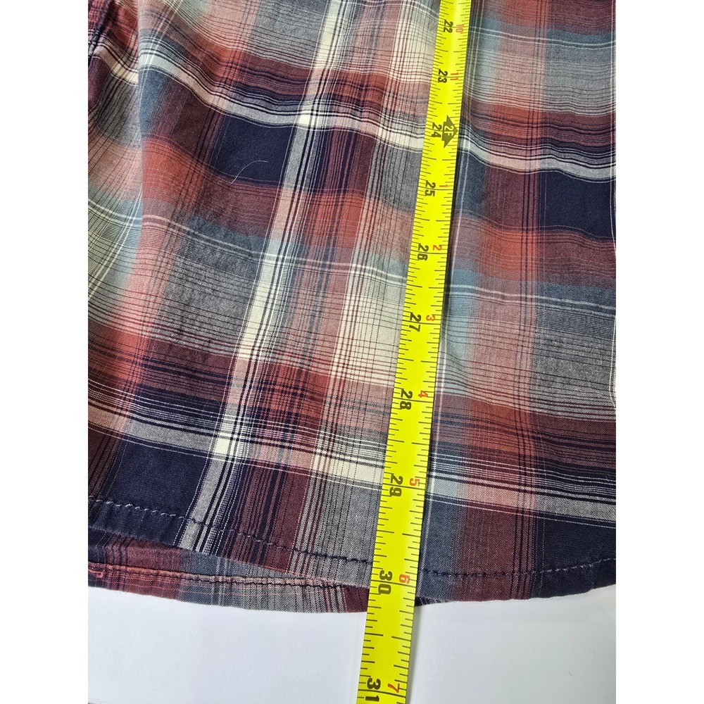 Carhartt Button Down Shirt Mens XL Red Blue Plaid Relaxed Fit Long Sleeve Snap - Picture 7 of 11